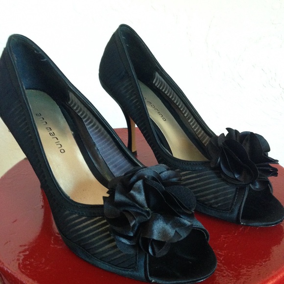 Ann Marino peep toe heels - Picture 2 of 4